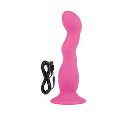 Rechargeable Love Rider Wireless G Silicone Dong Waterproof Pink 5.25 Inch